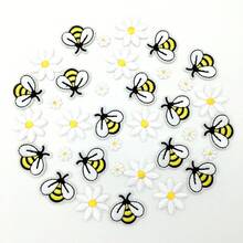 35pcs Daisy & Bee Embroidered Patches Set - Cute Iron On Flower Appliques For DIY Clothes, Denim Jacket, Backpack, Hat | Cute Spring Summer Appliques - Bee - View 6