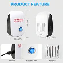 Ultrasonic Pest Repeller | Indoor Noiseless Mosquito, Insect And Rodent Repellent, Effective Against Various Pests - White - View 8