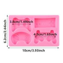 Khuôn silicon hình tay cầm chơi game, khuôn làm bánh fondant, khuôn làm sôcôla, kẹo silicon dùng để trang trí bánh, làm topper bánh cupcake, làm từ bột nhào, đất sét polymer, dùng cho tiệc sinh nhật. - Kiểu B - Xem 2