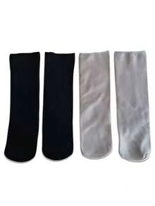 1/2/4/10双装男女通用加厚保暖羊毛袜，纯色冬季保暖袜，完美节日礼物，男女皆宜，超级舒适保暖 - 彩色 - 查看 13