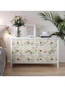 1 rouleau de papier peint vinyle floral amovible et pelable, 44 cm * 100/300/500 cm, convient pour la décoration des murs du salon, de la chambre à coucher, de la cuisine - Vert menthe - Voir 16