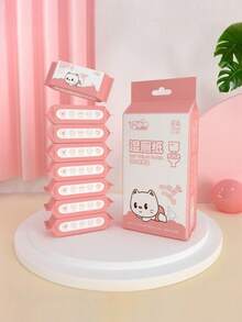 Dissolvable Wet Toilet Paper, Small Pack Portable Adult Feminine Private Part Cleaning Wet Wipes, Flushable - Multicolor - View 2