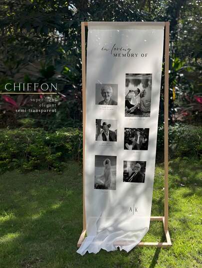 1pc Customized Wedding Sign-In Wall Decor, Canvas Wedding Wall Decoration, Fabric Commemorative Slogan, Minimalist