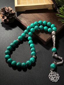 New 33pcs Turquoise Bead Bracelet, Misbaha Prayer Beads Tasbih 10mm Handmade - Multicolor - View 11