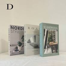 3件套时尚仿书装饰摆件，奢华装饰书，客厅装饰，家居装饰，咖啡桌摆件，现代时尚装饰书，可堆叠展示书，酒店装饰，礼品，创意家居装饰，节日装饰，摄影道具，咖啡厅及酒店氛围装饰，仿真书 - 均碼 - 查看 2