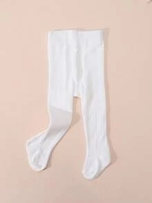 3 pares de mallas de algodón minimalistas de unicolor y malla para niñas, para primavera/verano - Multicolor - Ver 6