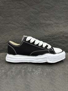 新款 MMY 经典黑白男士复古休闲运动鞋 - 低帮系带款式，采用透气织物鞋面，搭配减震橡胶外底和耐用黑色饰边，四季皆宜，舒适百搭。简约设计，织物鞋面 - 彩色 - 查看 2