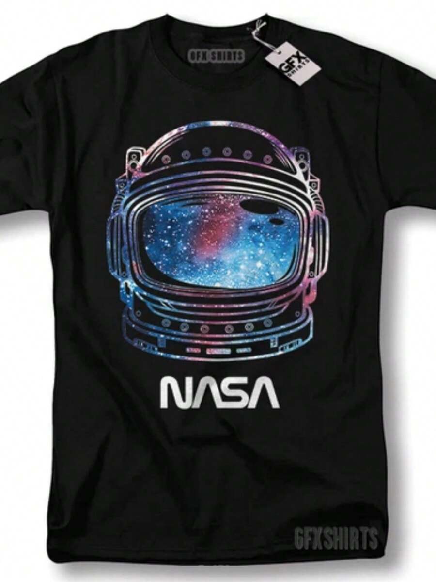 Galaxy Shirt Space Astronaut Space X Gift Graphic T-Shirt-2 - màu đen - Xem 1