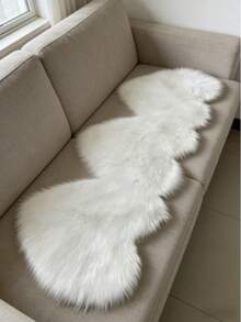 1 件白色三心图案装饰地毯,柔软卧室装饰,情人节适用,小地毯,地毯,爱心家居装饰,客厅地毯,小型客厅地毯,卧室地毯,客厅家居装饰,户外地毯,可水洗地毯 - 白色 - 查看 6