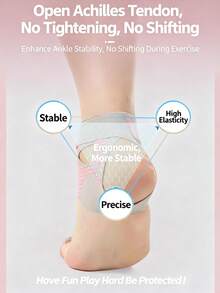 1 chiếc đai hỗ trợ mắt cá chân nhẹ, có thể điều chỉnh, màu đen và hồng, mềm mại, phù hợp cho cả nam và nữ, dùng trong thể thao, bảo vệ khớp mắt cá chân, cần thiết cho các hoạt động ngoài trời như thể thao, đi bộ đường dài, chạy bộ, leo núi, tập thể dục, unisex - Nẹp mắt cá chân - Xem 5