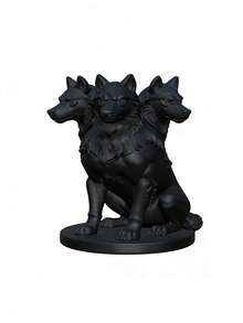 Tượng chó ba đầu Cerberus phong cách Gothic mới, tượng nhỏ màu đen hoặc trắng, trang trí bàn làm việc, bảng điều khiển ô tô, Halloween, điểm nhấn trang trí nhà theo phong cách Gothic, màu ngẫu nhiên, quà tặng ngày lễ. - 1PC - Xem 14