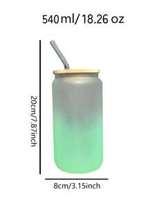 Cốc có nắp tre và ống hút thủy tinh, dung tích 18,26 ounce (khoảng 500ml), có thể tái sử dụng, dùng cho cà phê đá, uống nước giải khát không rò rỉ, thích hợp cho mùa hè, đựng soda, nước ép, cocktail, và sử dụng ngoài trời vào mùa hè. Đây là món quà hoàn hảo cho sinh nhật và các bữa tiệc. - Nhiều màu - Xem 4