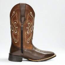 Women Mid-Calf Boots - Cà phê nâu - Xem 3