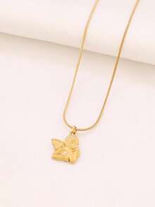 1件装不锈钢天使吊坠项链，女士时尚精致18K镀金饰品，项链项链 - 項鍊 - 查看 8