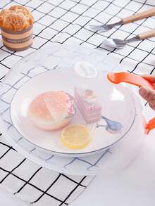 1pc Microwave Food Cover, Oil & Splash Guard, Food Warmer Screen Protector, Food Preservation Cover - White - View 5