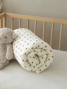 1pc 100*100cm Coral Fleece Soft Lamb Wool Baby Blanket, Gentle For Infants - White - View 2