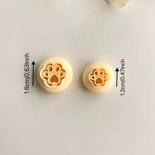 2pcs Cute Cat Paw Polymer Clay Mold Set, For Earrings, Brooches, Pendants, High Precision Polymer Clay Or Ceramic Mold - Yellow - View 8