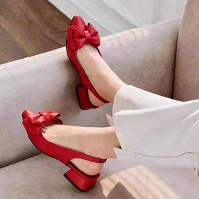 CKLASS Zapatilla Mujer Color Rojo Tacon 3.5cm Ajuste Elastico 291-39