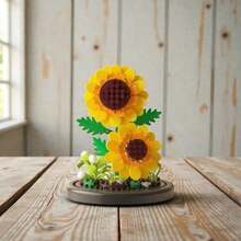 Set Bloques Armables de Flores con Base - Amarillo - Ver 5