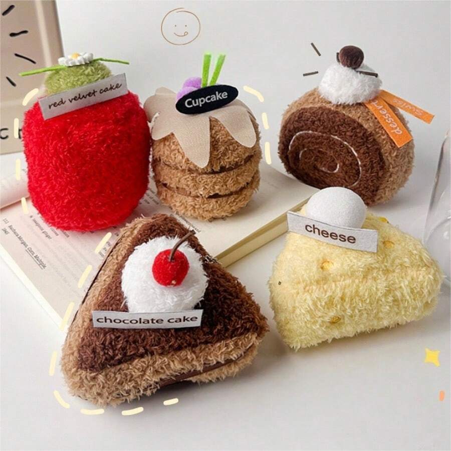 2026新款可爱逼真蛋糕玩偶，三明治毛绒玩具，生日、惊喜、节日、情侣、万圣节、圣诞节、游戏玩家的完美礼物