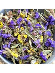 1box Dried Wild Flower Wedding Confetti - Purple-yellow - View 4