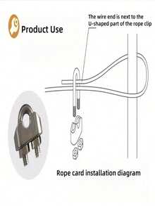 5m, 10m, 20m Cuerda de acero para exteriores, cuerda de tendedero, cuerda de carpa, cuerda de red de sombra, cuerda autoadjustable - Plateado - Ver 5