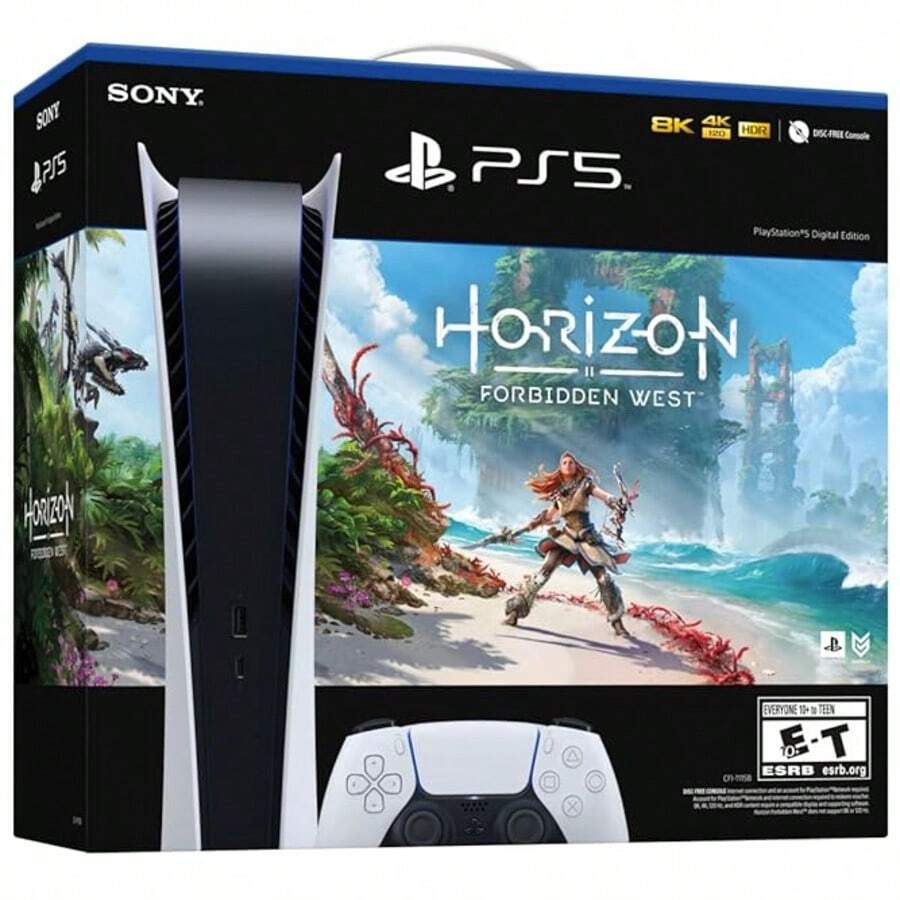 PlayStation Sony PS5 Digital Edition Horizon Forbidden West Bundle Console - 查看 1