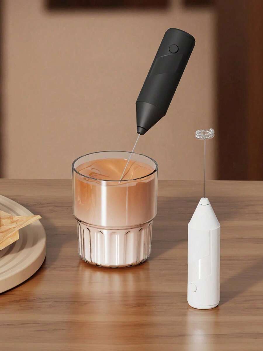 家用迷你电动奶泡器。返校季手持式奶泡器，[单速电动奶泡器] 手持式电动奶泡器，奶泡器，咖啡奶泡器，带不锈钢搅拌器，适用于咖啡、抹茶、拿铁、卡布奇诺、热巧克力等饮品。 - 彩色 - 查看 1