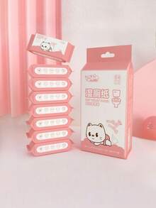 Dissolvable Wet Toilet Paper, Small Pack Portable Adult Feminine Private Part Cleaning Wet Wipes, Flushable - Multicolor - View 10