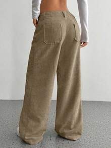 ADD MODA REF AS2016 ELEGANT AND VERSATILE ROPE FUR PANTACOURT PANTS - màu nâu - Xem 6