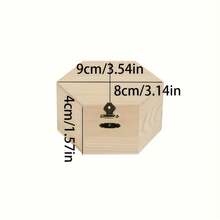 1pc Hexagonal Wooden Storage Box, Wooden Jewelry Box, Desktop Organizer, Ring & Necklace Storage, Portable Jewelry Box - Yellow - View 3