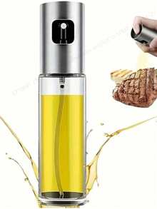 1pc Glass Oil Spray Can, Household Press Fine Spray Oil Pot, Kitchen Sauce Vinegar Spice Bottle, Barbecue Oil Spray Bottle - View 7