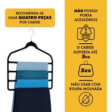 Set Of 5 Slim Non-Slip Velvet Hangers For Pants And Skirts - 查看 2