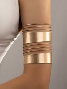 1件装潮流海洋度假风不对称臂环，3D独特设计可调节手镯，适合斋月活动 - 海星異形仿珍珠臂環 - 查看 1