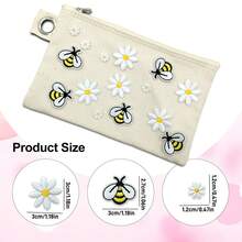 35pcs Daisy & Bee Embroidered Patches Set - Cute Iron On Flower Appliques For DIY Clothes, Denim Jacket, Backpack, Hat | Cute Spring Summer Appliques - Bee - View 8