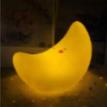 NB123 Lámpara LED Decorativa Diseño Luna Luz Cálida Recargable - luz blanca - Ver 2