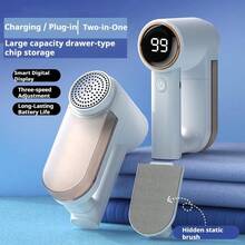 2026 Upgraded Electric Fabric Lint Remover For Clothes - Eliminates Static - Efficient And Convenient Fabric Shaver, Portable USB Rechargeable, Suitable For Sweatshirts, Blankets, Curtains, Carpets, Furniture, And Bedding - 1 Handle + 1 Replacement blade - 查看 8