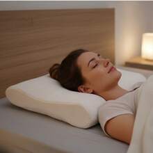 Almohada Terapéutica Ergonómica: Transpiración Máxima y Núcleo de Espuma Inteligente para Despertar Sin Dolores, Ideal para Dormir de Lado y de Espalda. - Blanco - Ver 3