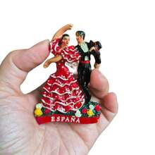 7.5cm (2.95 Inch) Spanish Flamenco Dancer Fridge Magnet, 3D Travel Souvenir Magnet Of ESPANA - one-size - View 6