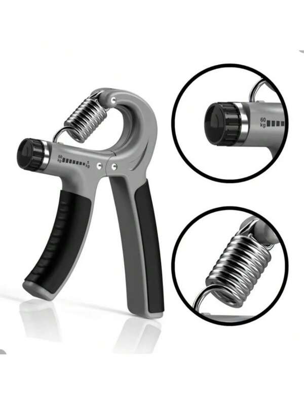 Aparelho Hand Grip 60 kg Treino Aperto De Dedos Mão Antebraço Cinza