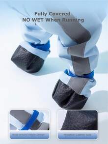 Dog Rain Coat With Boots, Waterproof Dog Raincoat With Hood, Suitable For Medium And Small Dogs, Reflective Rain Jacket With Leash Hole, Lightweight And Rainproof - Blue - View 9