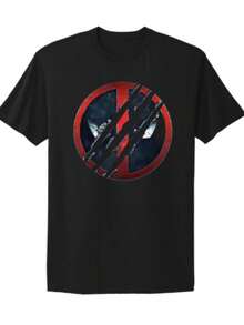 Deadpool Vs Wolverine, Amazing Hero   Movie T-Shirt (2)-2 - Black - View 1