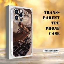 Caballos: marrón blanco negro arte pacífico.funda de teléfono Fundas compatibles con ,Apple,VIVO,OPPO,,, y Honor.Fabricadas en silicona TPU,ofrecen protección contra golpes y caídas. - transparente - Ver 4