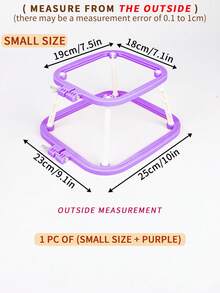 1pc Double-Layer Embroidery Frame Desk-Top DIY Handmade Embroidery Hoop, Made Of High-End ABS Material, Stable Placement, Convenient Embroidery, Groove Design Keeps Fabric Taut And Uniform, Smooth Surface - A - View 18