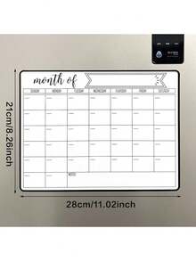 1pc Magnetic Erasable Monthly Planner Board + 4pcs Whiteboard Markers, Erasable Fridge Calendar With Weekly & Monthly Layout, Essential Wall Decor For Home, Kitchen And Office, Ideal For Schedule, Memo, Student, Family And Office Organization - Multicolor - View 16