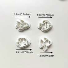 4件套波西米亚风鱼形软陶模具 - 精致浮雕图案的软陶瓷首饰制作模具，非常适合制作吊坠、耳环和手工首饰，女士鱼形胸针、鱼形别针、鱼形徽章，软陶首饰模具 - 白色 - 查看 7