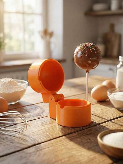 Bộ khuôn làm bánh que tròn, khuôn cắt và đẩy bánh que hình cầu 3D, dụng cụ làm bánh tại nhà, món tráng miệng sinh nhật/đám cưới, phụ kiện làm bánh que.