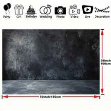 2D Flat Large Size Modern Abstract Black And Gray Photography Background Cloth Neutral Modern Background, Suitable Weddings, Birthdays, Photo Studios  Multifunctional Party Decoration, Durable Fabric Professional Photography, 2D Flat Design - Multicolor - View 5