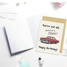 1pc Funny Birthday Card Husband With Envelope, You're Not Old, You're A Classic Vintage Men's Birthday Card, Grandpa Birthday Card| Boyfriend| Grandfather, Birthday Boyfriend| Friend| Husband, Men's Decoration - 1個 - 查看 5