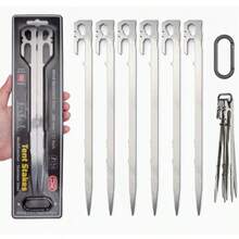 28cm Stainless Steel Tent Stakes, Canopy Fixing Poles, Extra Long & Thick, High Hardness, Suitable For Camping & Mountaineering - Tent Pegs - View 7